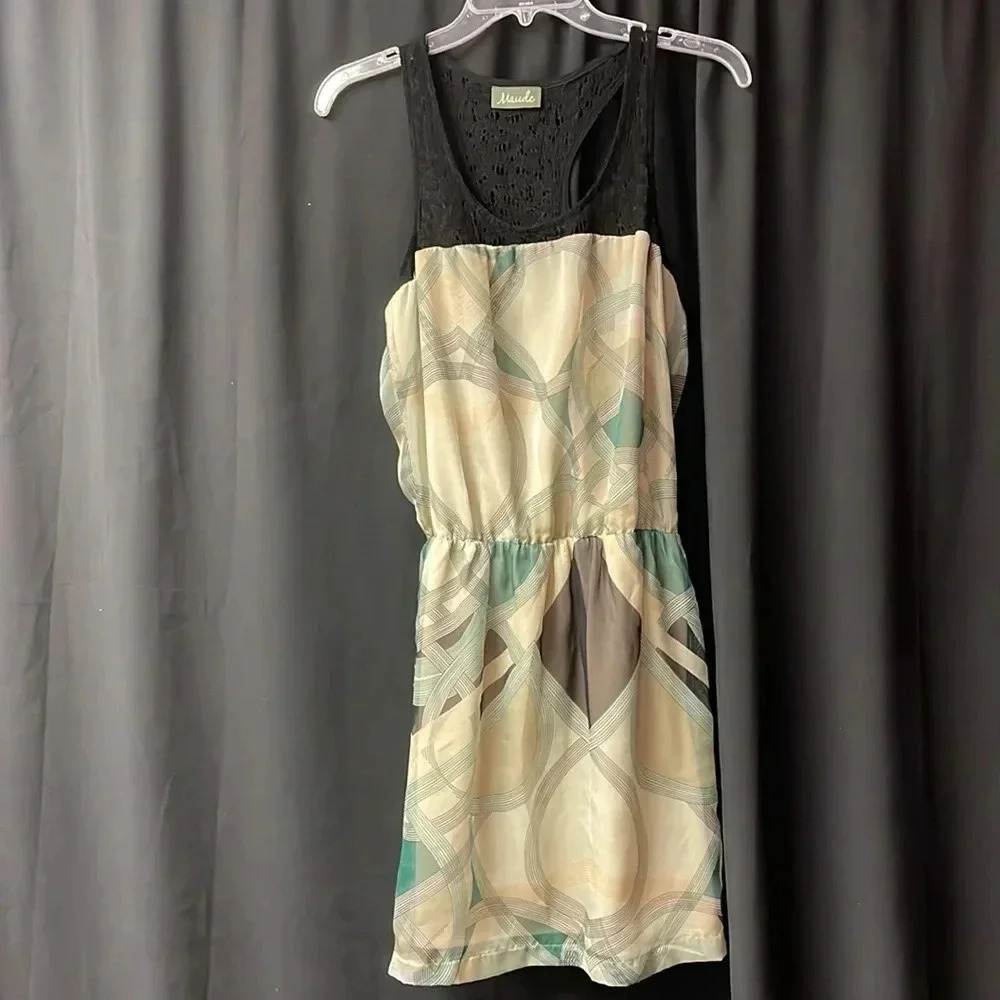 Black Lace Watercolor Dress M